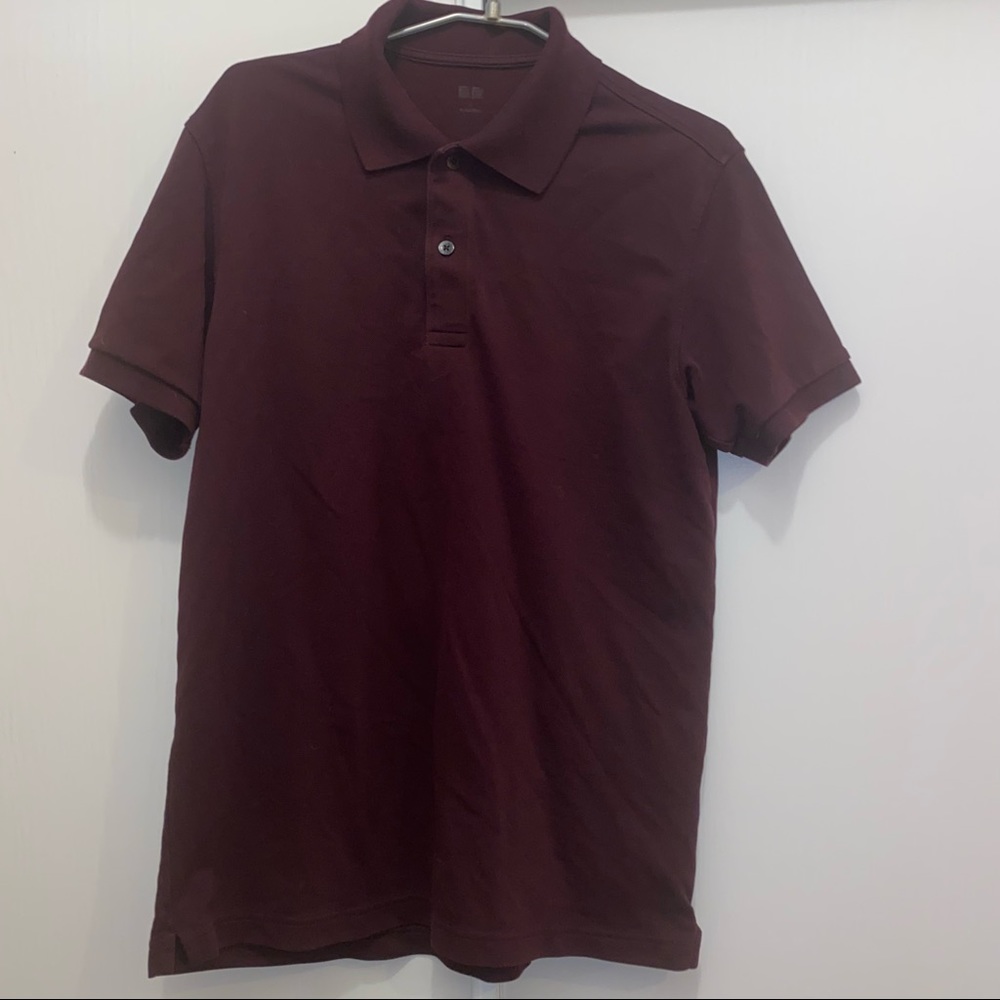 Uniqlo Maroon Dry Pique Polo